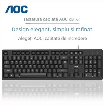 Set tastatură și mouse cu fir K10 pentru computer desktop – pentru birou și acasă