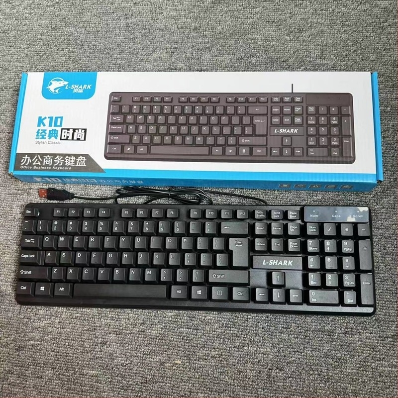 Set tastatură și mouse cu fir K10 pentru computer desktop – pentru birou și acasă