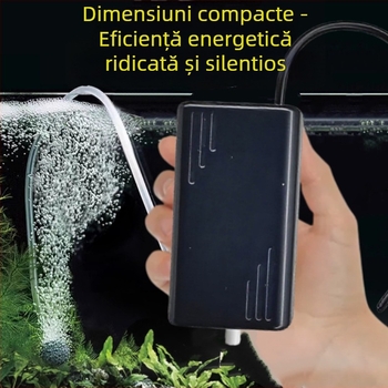 Pompă de oxigen USB portabilă pentru acvariu – extrem de silențioasă, alimentată prin USB, greutate 150 g