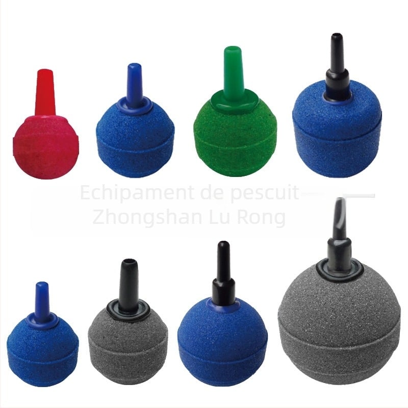 Piatră de aer pentru acvariu, formă circulară, din material silicat; sinterare la înaltă temperatură; origine Guangdong; greutate 0,05 kg; marcă Lurong Fishing Gear Factory