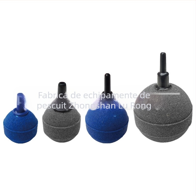 Piatră de aer pentru acvariu, formă circulară, din material silicat; sinterare la înaltă temperatură; origine Guangdong; greutate 0,05 kg; marcă Lurong Fishing Gear Factory
