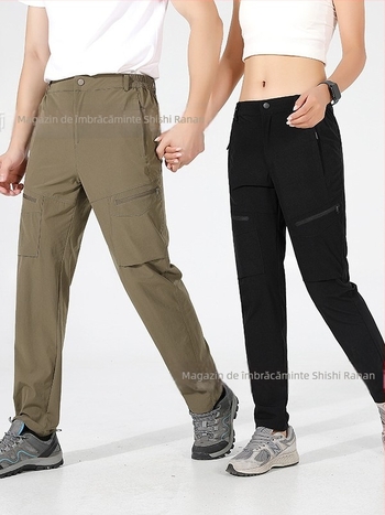 Pantaloni de drumeție care se usucă rapid – respirabili, impermeabili, din amestec de bumbac, elastici, unisex