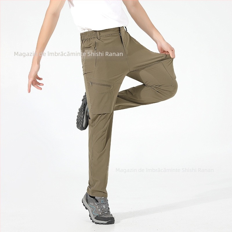 Pantaloni de drumeție care se usucă rapid – respirabili, impermeabili, din amestec de bumbac, elastici, unisex