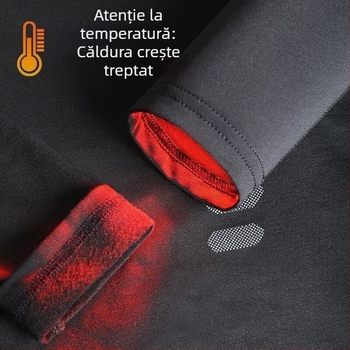 Set termic pentru bărbați, țesătură Mitsubishi Meiya Bi, căptușeală din fleece, trei straturi, fibră acrilică, mâneci lungi și pantaloni lungi, căptușeală velur