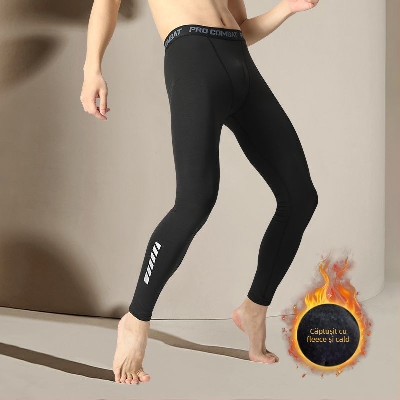 Set termic pentru bărbați, țesătură Mitsubishi Meiya Bi, căptușeală din fleece, trei straturi, fibră acrilică, mâneci lungi și pantaloni lungi, căptușeală velur