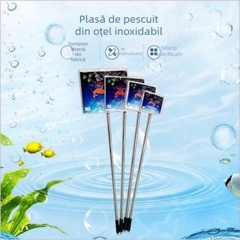 Tijă din oțel inoxidabil pentru plasă de acvariu (BAOJIE; 210 g; Echipamente pentru acvarii)