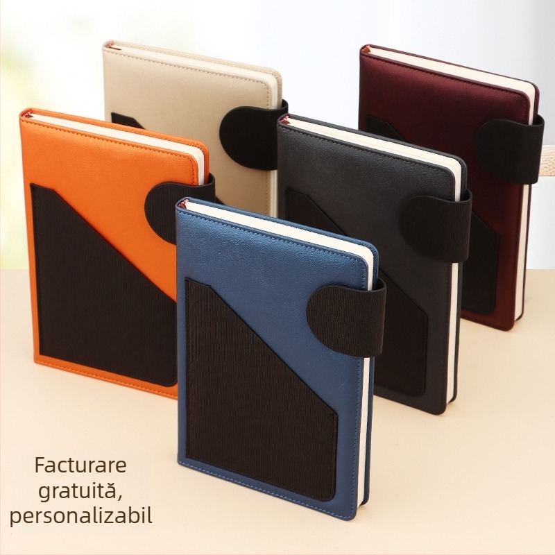 Jurnal cu copertă din piele sintetică, legare spirală, Dowling hârtie 80 g, 200 pagini, stil creativ - cj02