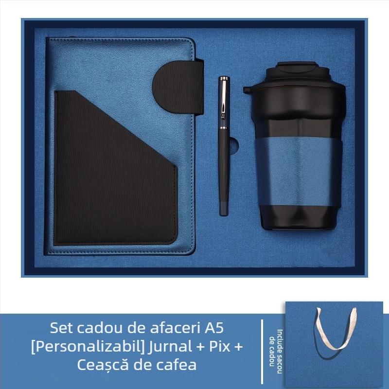 Jurnal cu copertă din piele sintetică, legare spirală, Dowling hârtie 80 g, 200 pagini, stil creativ - cj02