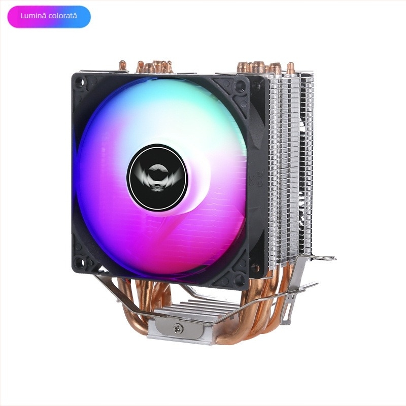 Radiator CPU din aliaj cupru-aluminiu, țevi de răcire 2/4/6, rulmenți hidraulici, 2000 rpm, zgomot 25 dB