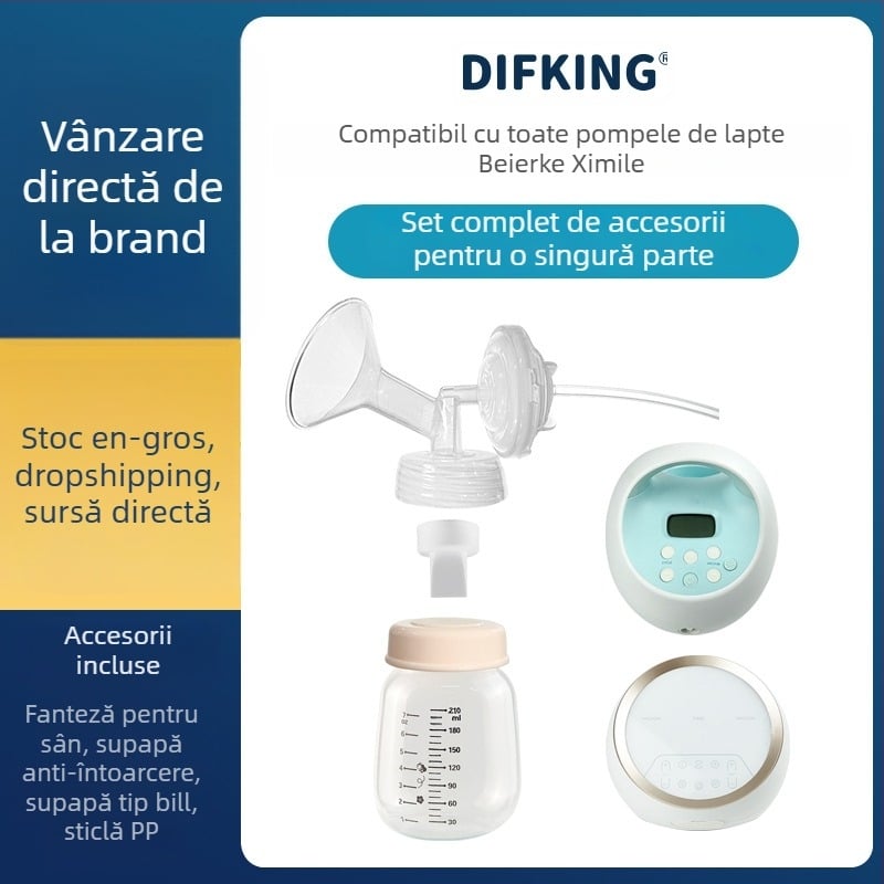 Set accesorii pentru pompă electrică de sân compatibilă cu S1: duckbill valve, horn cover, bottle isolation valve