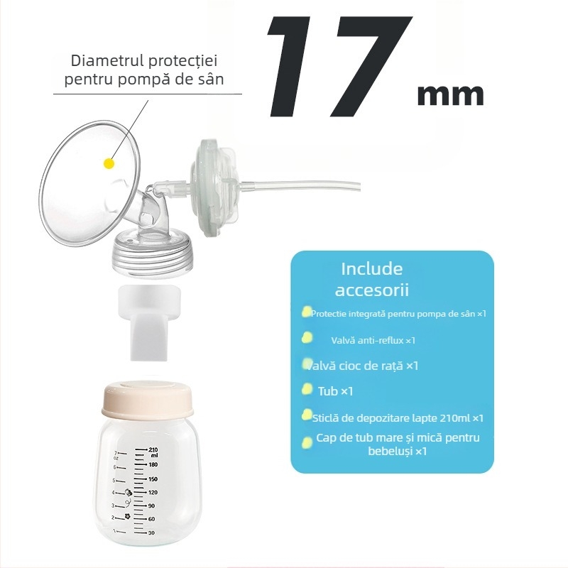 Set accesorii pentru pompă electrică de sân compatibilă cu S1: duckbill valve, horn cover, bottle isolation valve