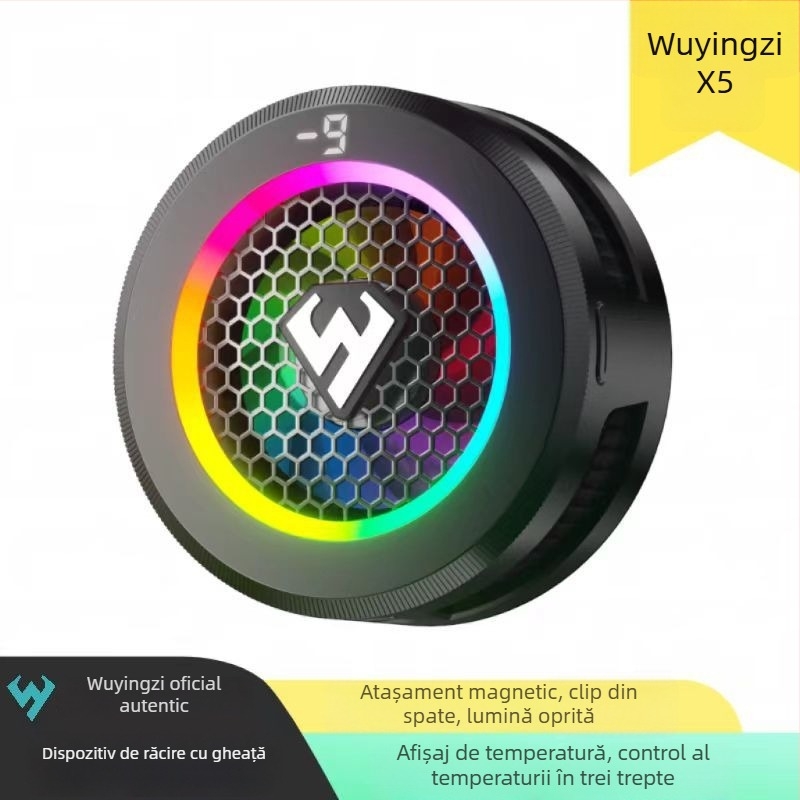 Radiator de răcire inteligent cu control al temperaturii pentru telefoane mobile și tablete, cu afișaj digital LED