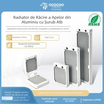 Radiator de răcire cu apă, carcasă din aluminiu, 12 conducte de transfer al căldurii, CPU compatibil, modele 120/240/360