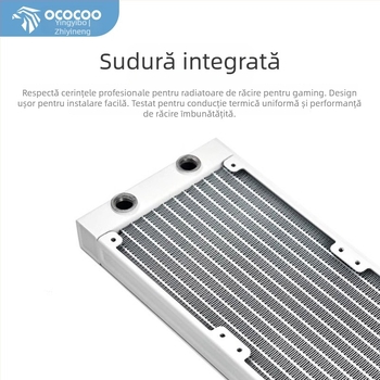 Radiator de răcire cu apă, carcasă din aluminiu, 12 conducte de transfer al căldurii, CPU compatibil, modele 120/240/360