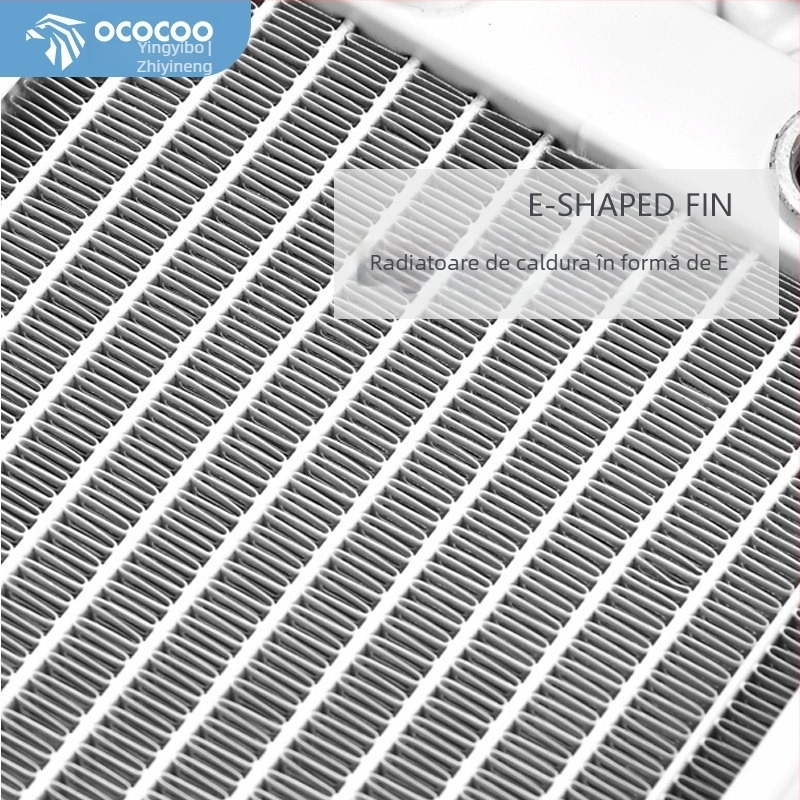 Radiator de răcire cu apă, carcasă din aluminiu, 12 conducte de transfer al căldurii, CPU compatibil, modele 120/240/360