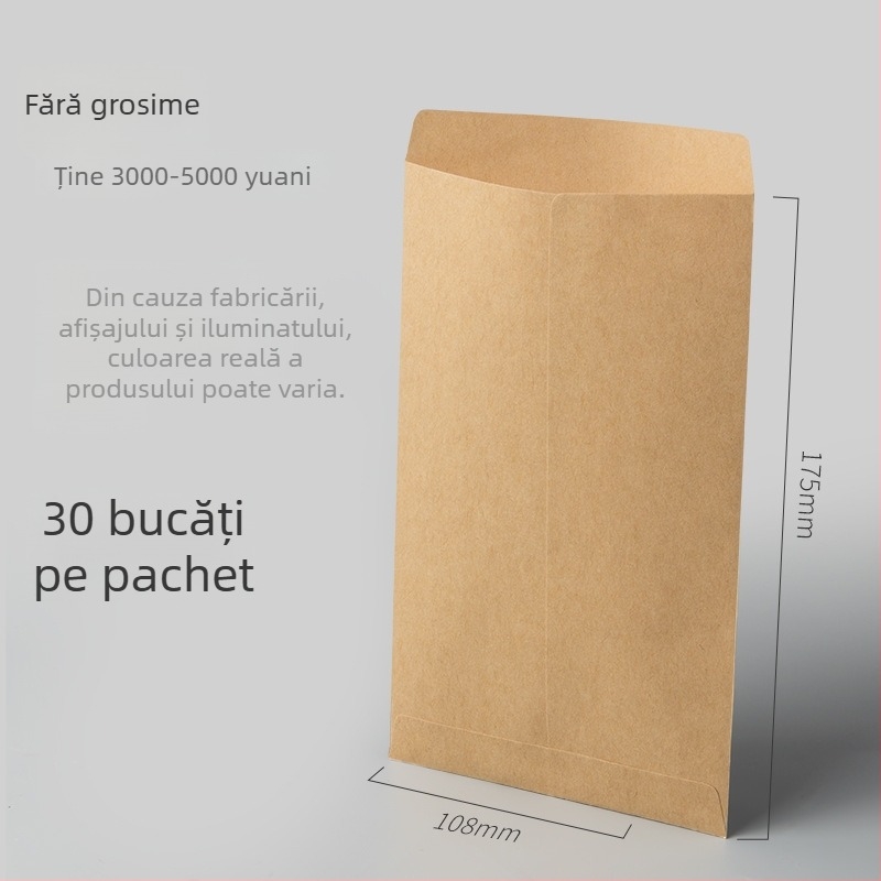 Thinking Plic din hârtie kraft pentru bani – Stil plic, Depozitare bani, Mare/Medie/Mică