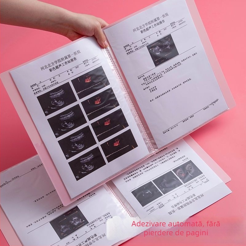 Carte de colecție pentru examinări în sarcină, carte de date din plastic, 20 de pagini, logo imprimat, personalizare disponibilă