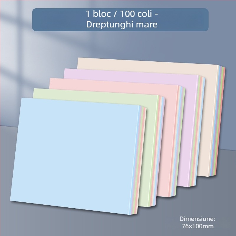 Note autoadezive cu benzi lungi de index – 100 coli, capac din hârtie groasă, 0,044 kg, ambalaj de bază, Chuangyi