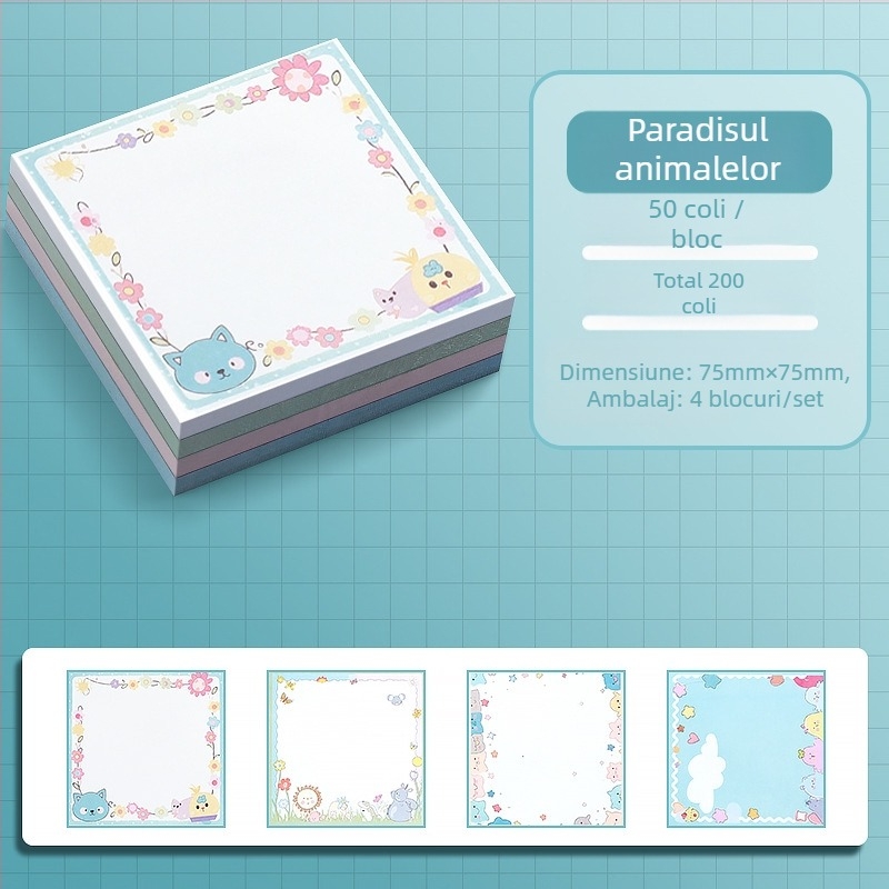 Note autoadezive cu benzi lungi de index – 100 coli, capac din hârtie groasă, 0,044 kg, ambalaj de bază, Chuangyi