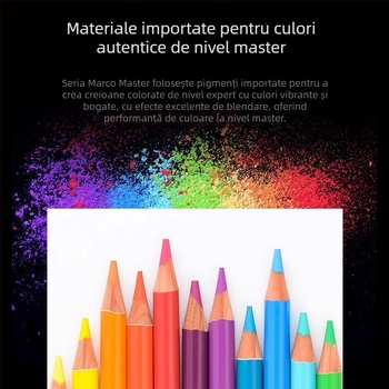 Set de creioane colorate Marco — solubile în apă și pe bază de ulei, corp din lemn, duritatea B, pentru scriere și desen