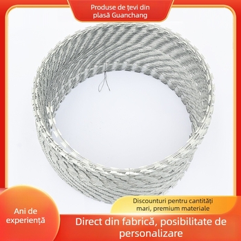 Sârmă ghimpată galvanizată dublu răsucită pentru gard, stil SIRO, răsucire spre dreapta, rezistență la tracțiune 500