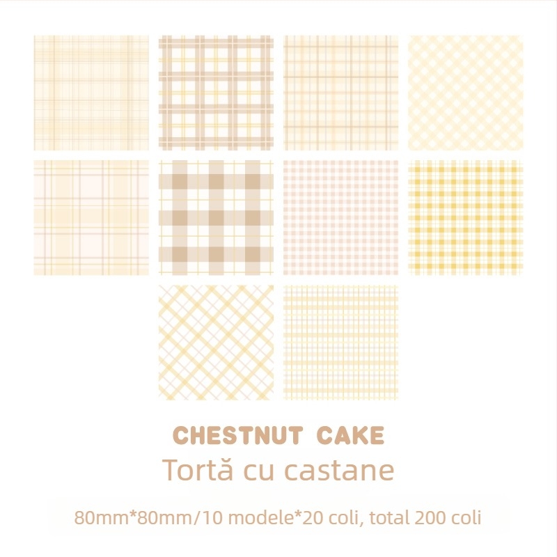 Foi cu grilă pentru planificator, 200 foi, pentru studenți, hârtie în formă de bloc