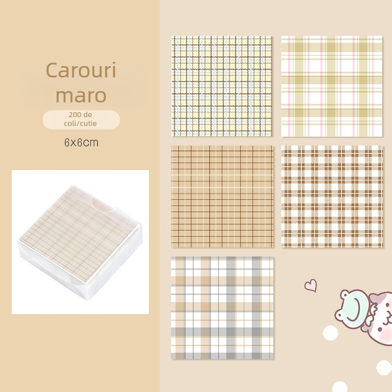 Foi cu grilă pentru planificator, 200 foi, pentru studenți, hârtie în formă de bloc