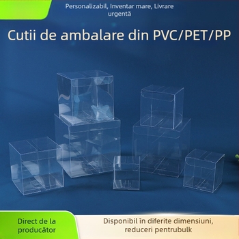 Cutie transparentă de ambalaj pentru cosmetică din PVC cu capac | PVC/PET/PP plastic | Grosime perete 1-3 mm | Personalizare disponibilă