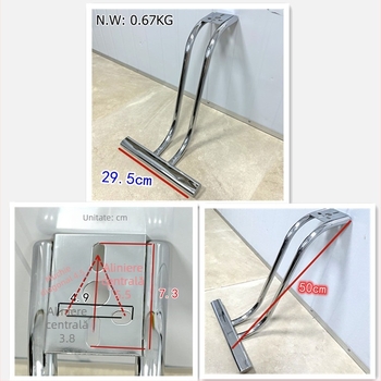 Suport pentru picioare pentru scaun de coafură, oțel inoxidabil, stil modern, model Pedal, brand Xindali, demontabil