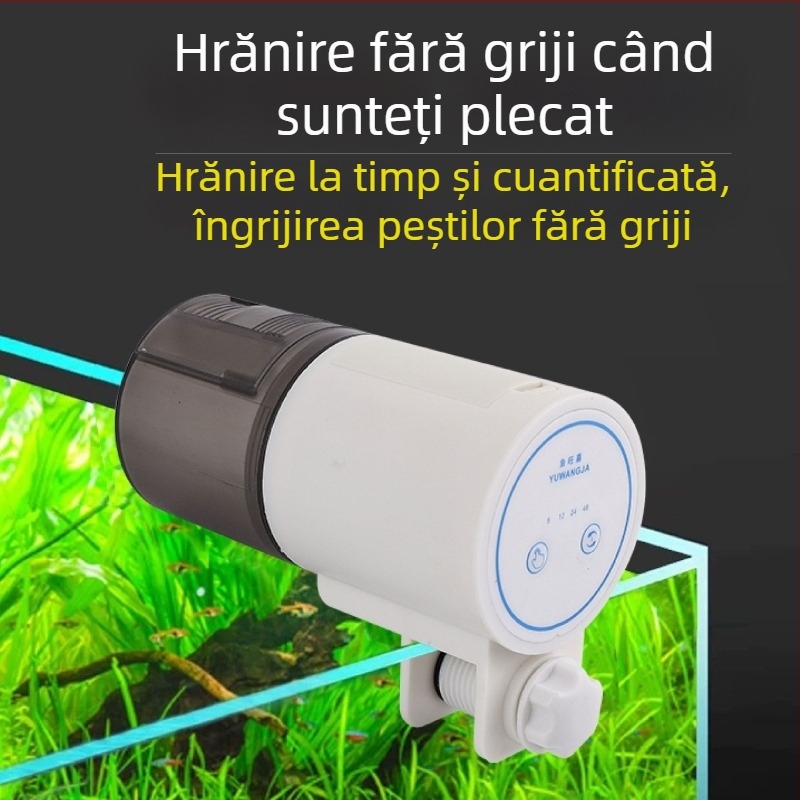 Hrănitor automat pentru acvariu cu temporizator pentru pești ornamentali și țestoase