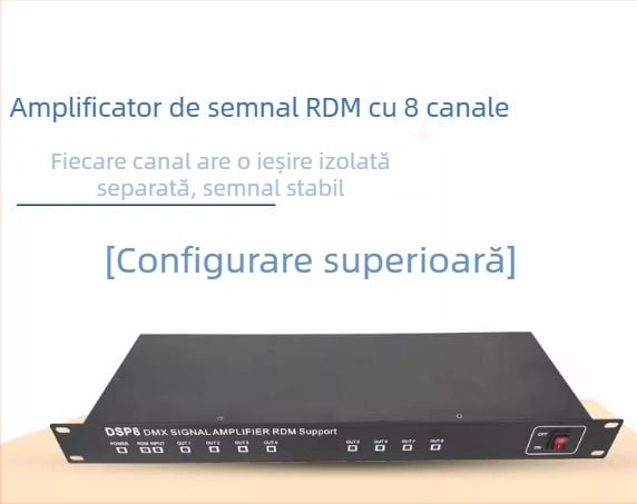 Amplificator/distribuitor DMX pentru iluminat pe scenă MX512 — 4/8 canale, transceiver Beam PAR, brand Fuli