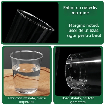 Pahar de desert din PS – Cup mousse de unică folosință pentru înghețată și deserturi, cu ștampilă argintie, fără capac, capacități 50ml 270ml 200ml