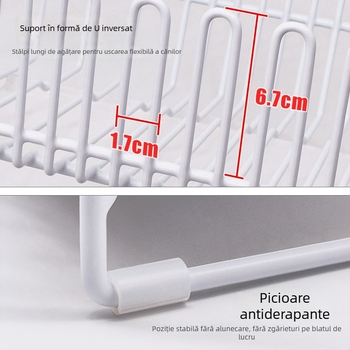 Raft de drenaj pentru chiuveta bucătărie din oțel inoxidabil 304, organizator de vase și tacâmuri, stil simplu și modern