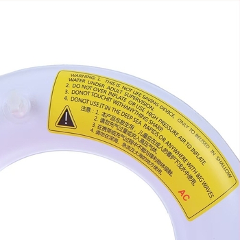 Inel de înot gonflabil pentru copii cu vestă de plutire, model cartoon, PVC ecologic, PVC gros, pentru înot și jocuri în apă