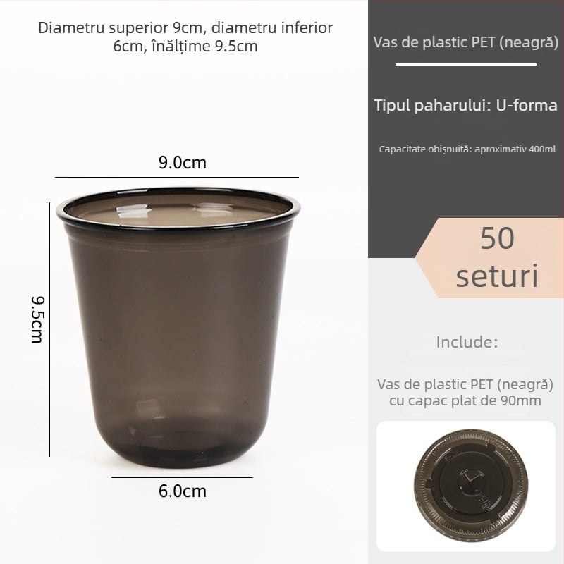 Pahar PET de unică folosință fără capac, personalizabil, fără imprimare logo, mărci private licențiate disponibile, licență XK16-204-00525.