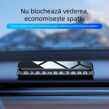 Semn temporar de parcare, formă STOP, model V6, corp metalic, bază din aliaj + PC oglindă, imprimare logo disponibilă
