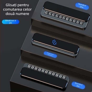 Semn temporar de parcare, formă STOP, model V6, corp metalic, bază din aliaj + PC oglindă, imprimare logo disponibilă