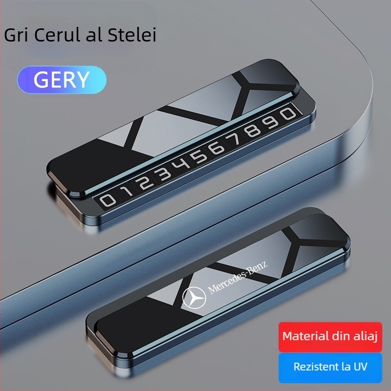 Semn temporar de parcare, formă STOP, model V6, corp metalic, bază din aliaj + PC oglindă, imprimare logo disponibilă