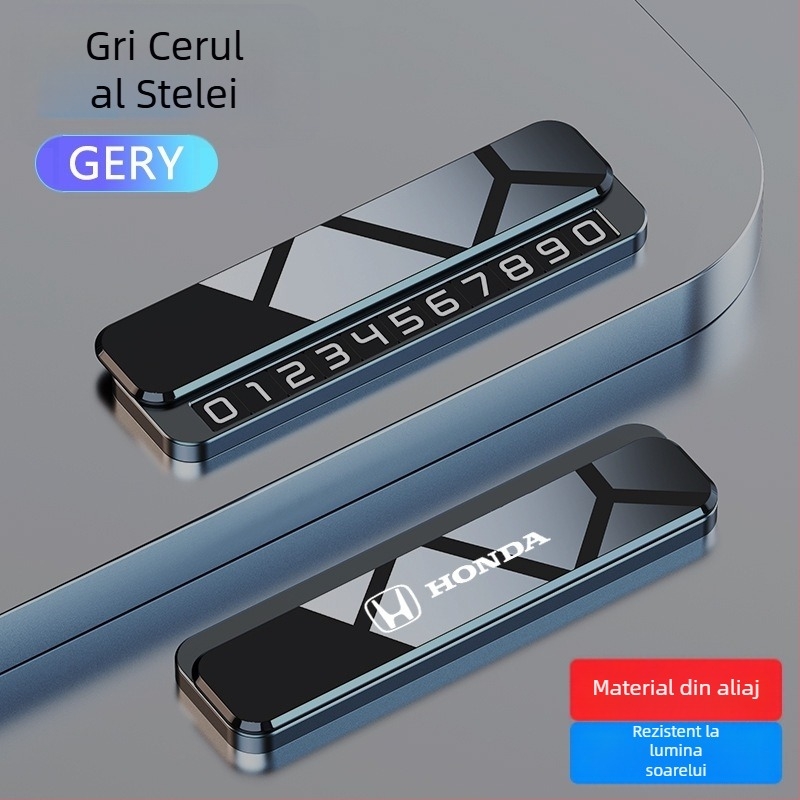 Semn temporar de parcare, formă STOP, model V6, corp metalic, bază din aliaj + PC oglindă, imprimare logo disponibilă