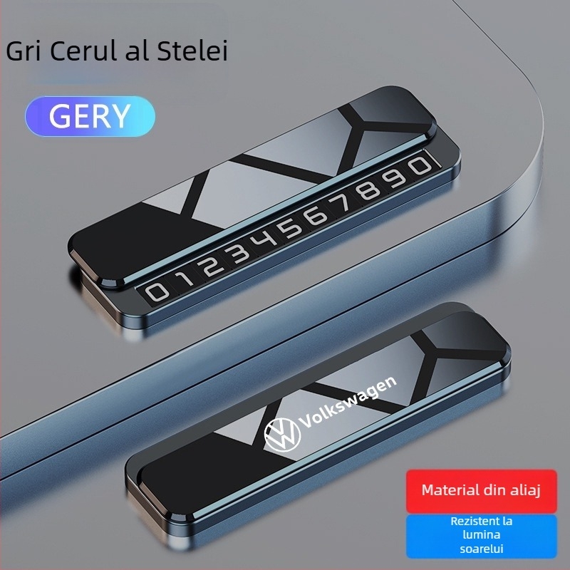 Semn temporar de parcare, formă STOP, model V6, corp metalic, bază din aliaj + PC oglindă, imprimare logo disponibilă