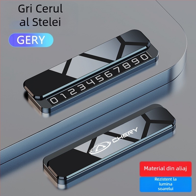 Semn temporar de parcare, formă STOP, model V6, corp metalic, bază din aliaj + PC oglindă, imprimare logo disponibilă