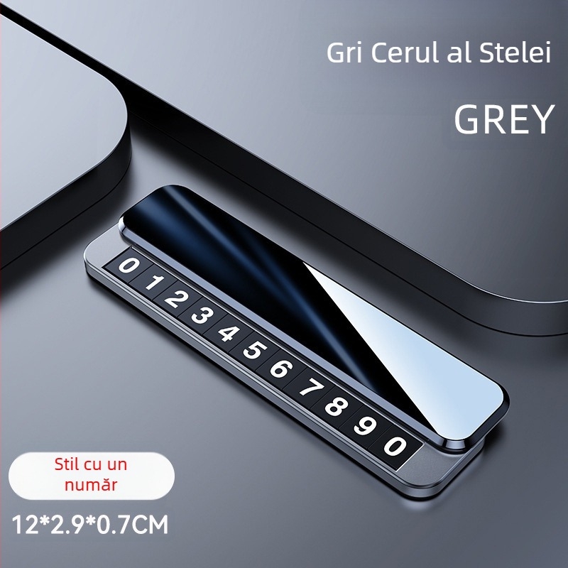 Semn temporar de parcare, formă STOP, model V6, corp metalic, bază din aliaj + PC oglindă, imprimare logo disponibilă