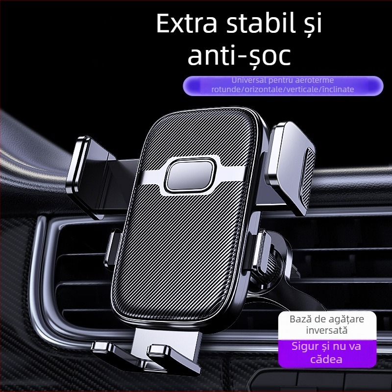 Mo jile Suport pentru telefon în mașină - Montaj Snap-on pe conducta de ventilație, Compatibilitate universală, Fără alimentare