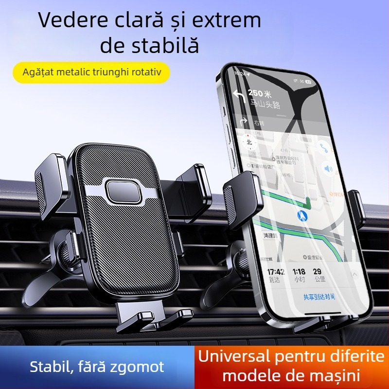 Mo jile Suport pentru telefon în mașină - Montaj Snap-on pe conducta de ventilație, Compatibilitate universală, Fără alimentare