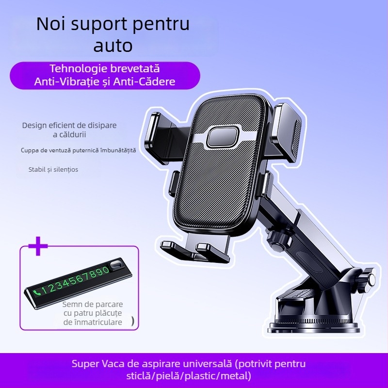 Mo jile Suport pentru telefon în mașină - Montaj Snap-on pe conducta de ventilație, Compatibilitate universală, Fără alimentare