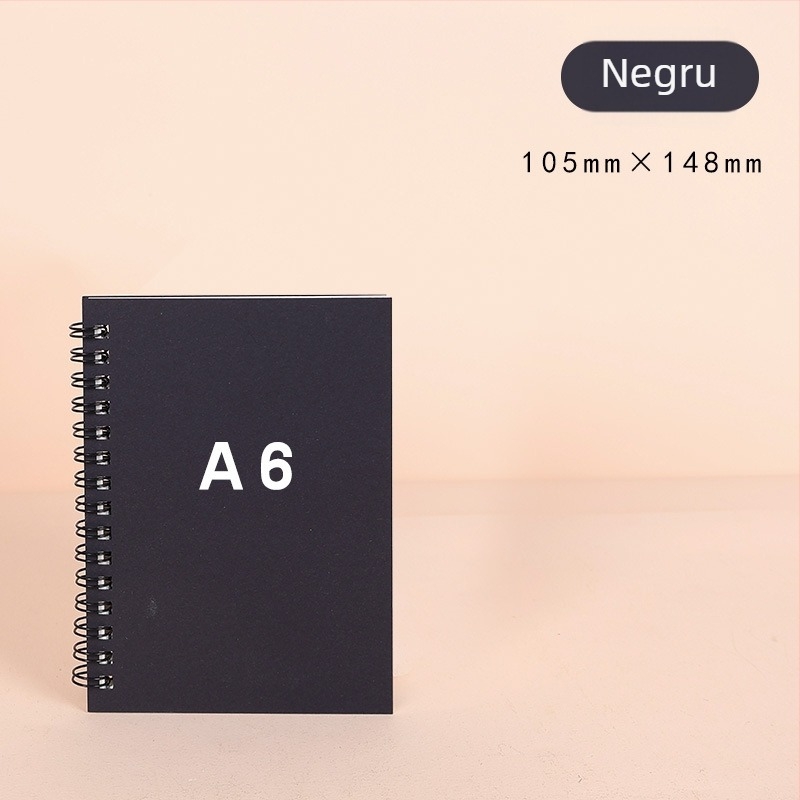 Caiet spiral Kraft din hârtie Kraft, seria Kraft paper, 100 pagini, hârtie 300 g/m², personalizabil