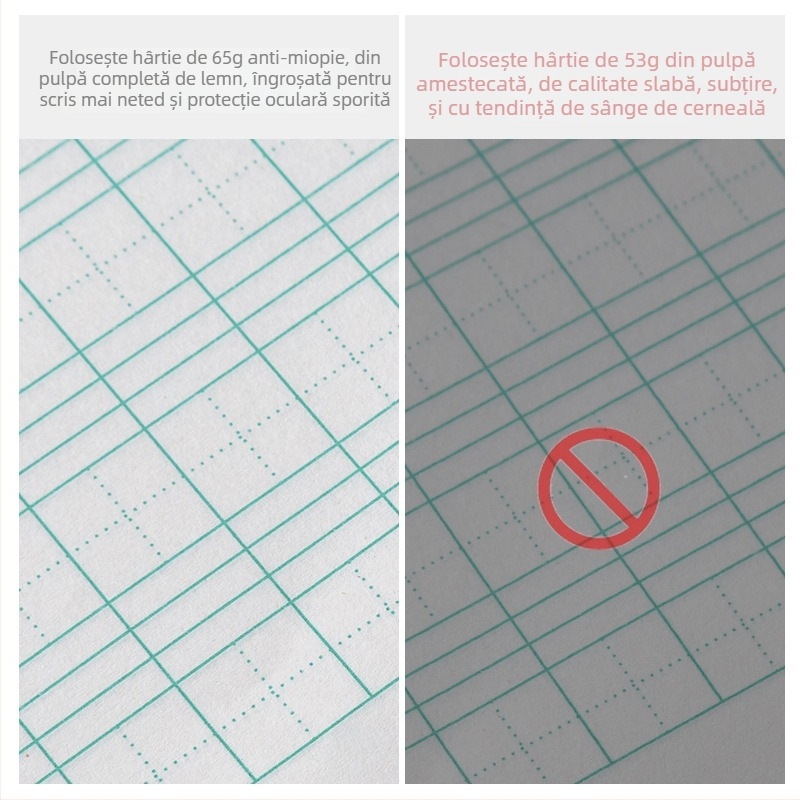 Caiet Wenhai de exerciții: caiet unic pentru caractere chineze, matematică, Pinyin și grilă de scriere a caracterelor chineze