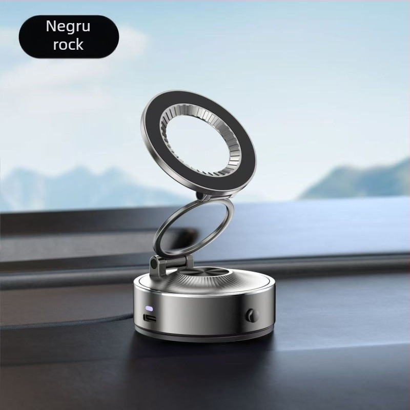 Suport magnetic pentru telefon auto, cu aspirație pe vid – rotire 360°, design pliabil, compatibil universal