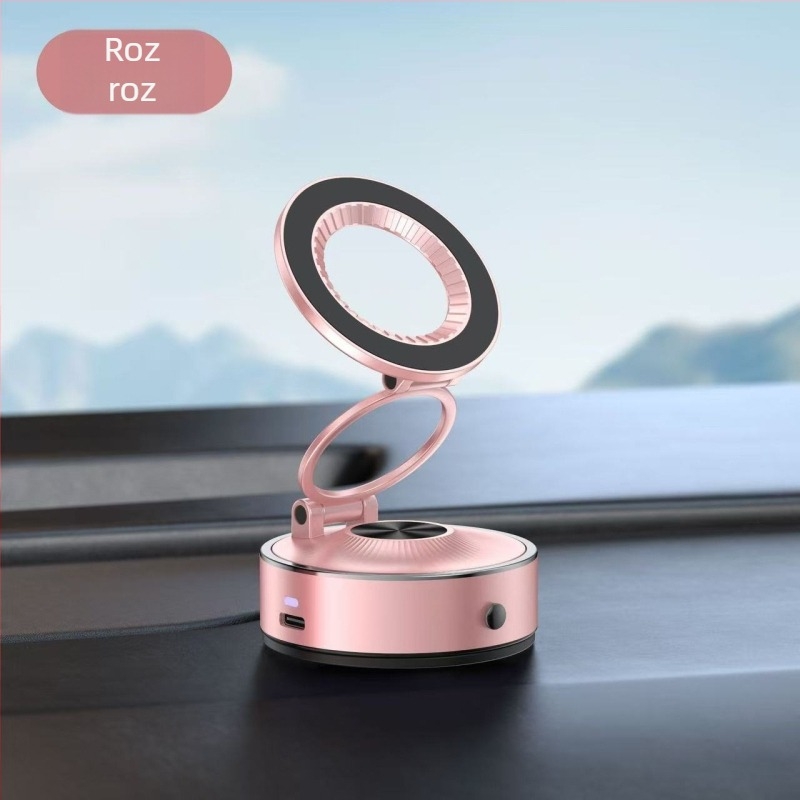 Suport magnetic pentru telefon auto, cu aspirație pe vid – rotire 360°, design pliabil, compatibil universal