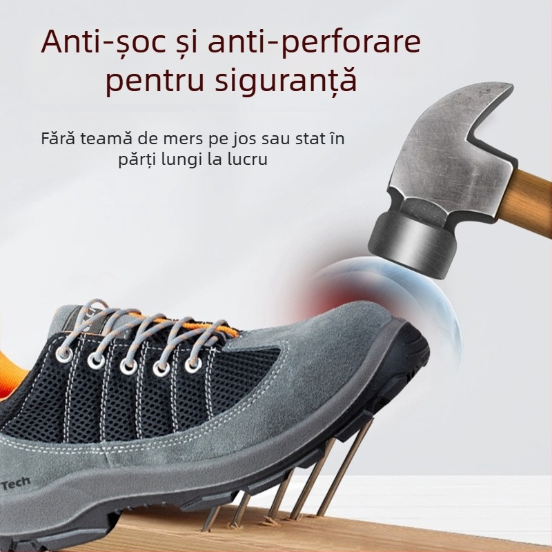 Încălțăminte de protecție pentru muncă: antistatice, anti-perforație, rezistente la uzură, respirante, piele velur